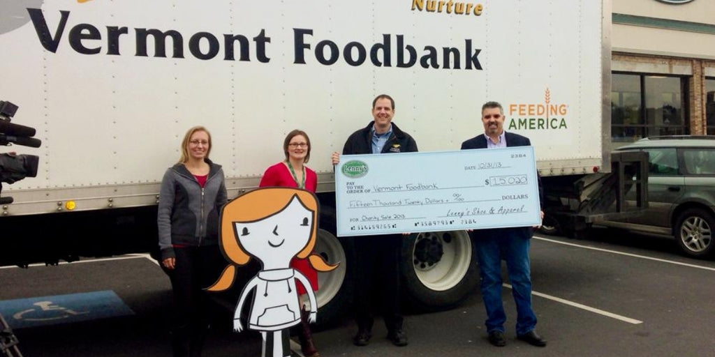 Lenny's Shoe & Apparel Donates $15,020 to the Vermont Foodbank