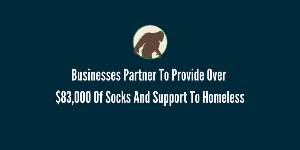 Businesses Partner to Provide Over $83,000 of Socks and Support to Homeless logo image