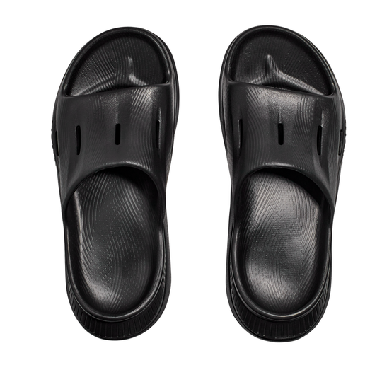 Pair of black slides on a white background
