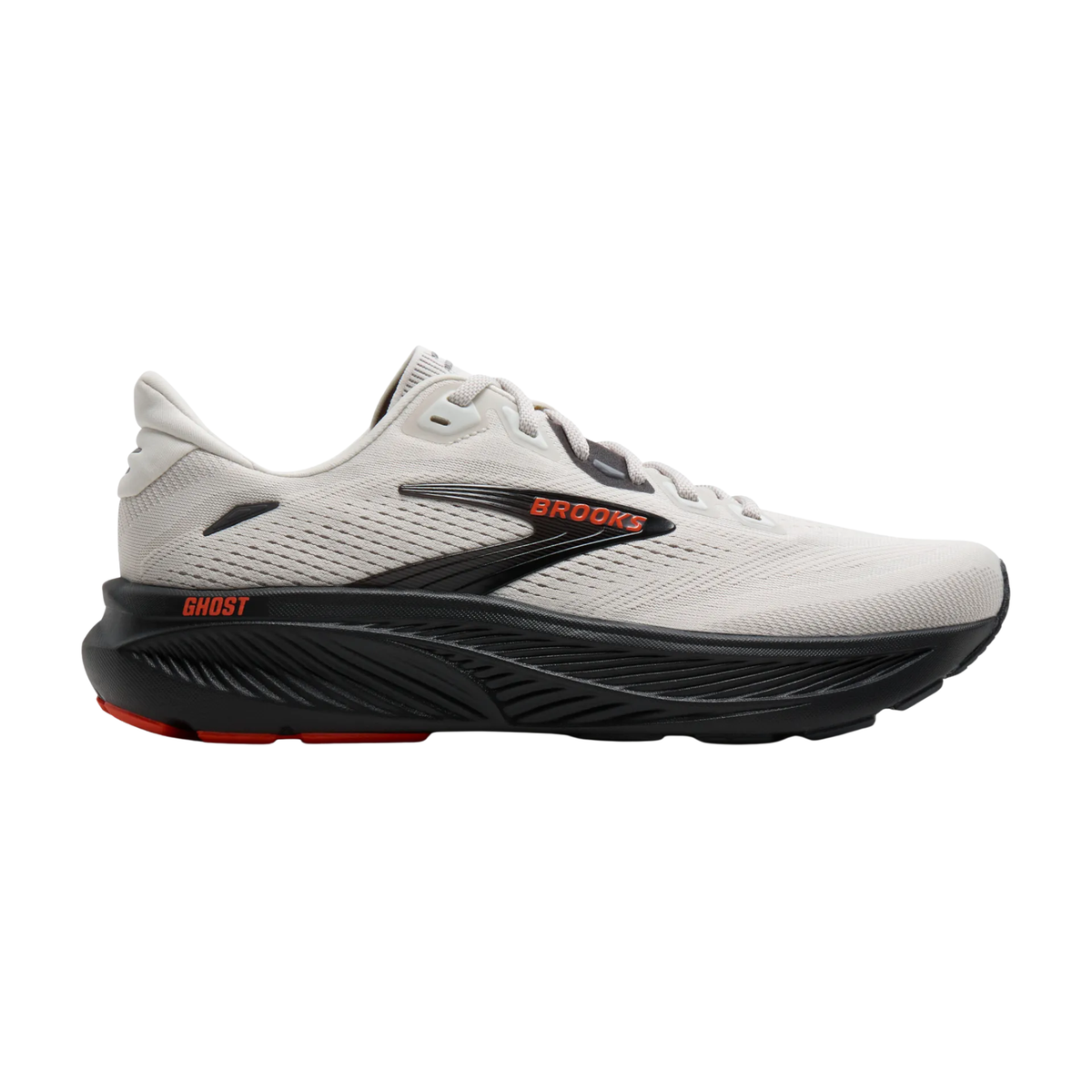 Brooks Men's Ghost 18 Running Shoes - Coconut/Pearl/Tigerlily