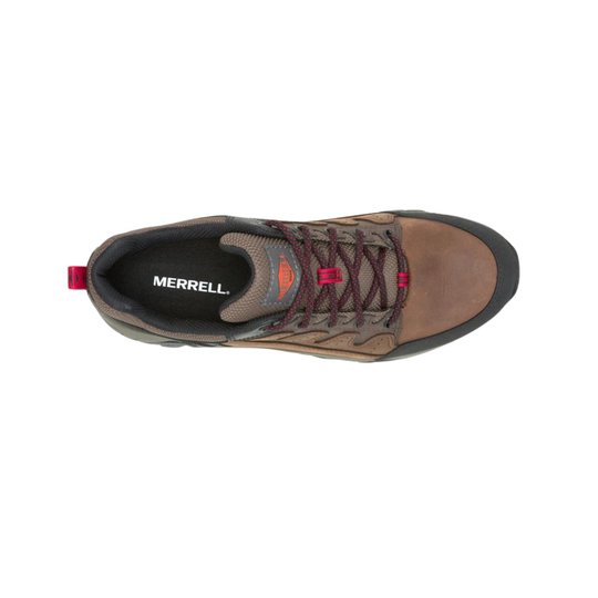 Brown Merrell shoe on a white background