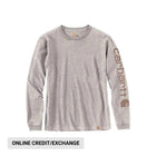 Carhartt Women's Long Sleeve Logo T-Shirt - Heather Gray - Lenny's Shoe & Apparel