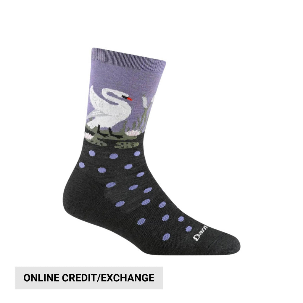 Darn Tough Vermont Women's Wild Life Lightweight Lifestyle Crew - Charcoal - Lenny's Shoe & Apparel