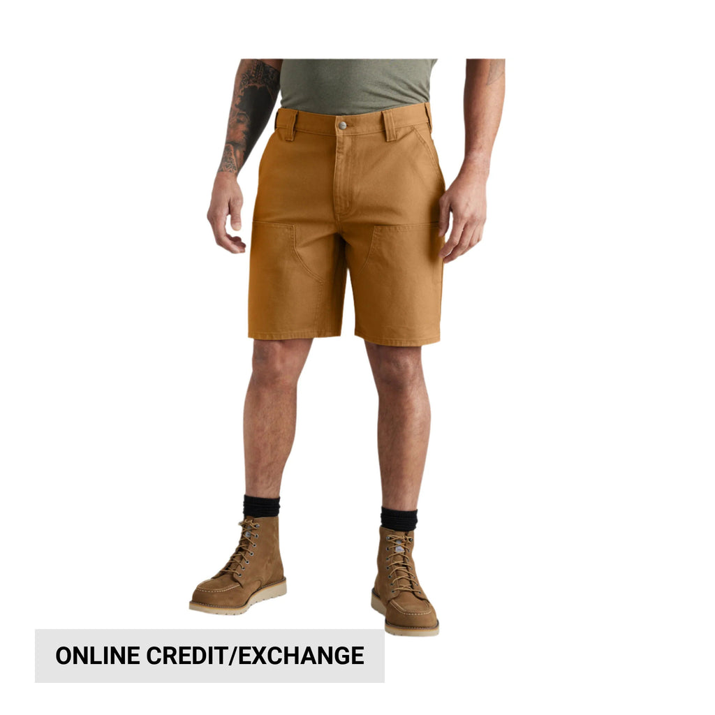 Carhartt Men's Rugged Flex® Relaxed Fit Duck Double Front Utility Work Short - Brown - Lenny's Shoe & Apparel