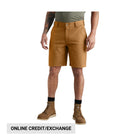 Carhartt Men's Rugged Flex® Relaxed Fit Duck Double Front Utility Work Short - Brown - Lenny's Shoe & Apparel