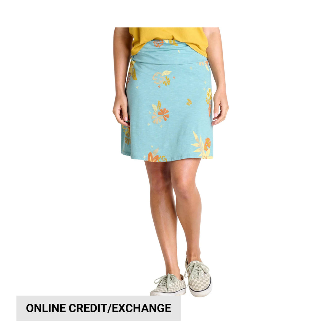 Toad & Co Women's Chaka Skirt - Mineral LG Floral Print - Lenny's Shoe & Apparel
