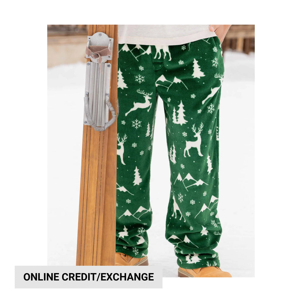 Lazy One Men's Reindeer Fleece PJ Pant - Green - Lenny's Shoe & Apparel
