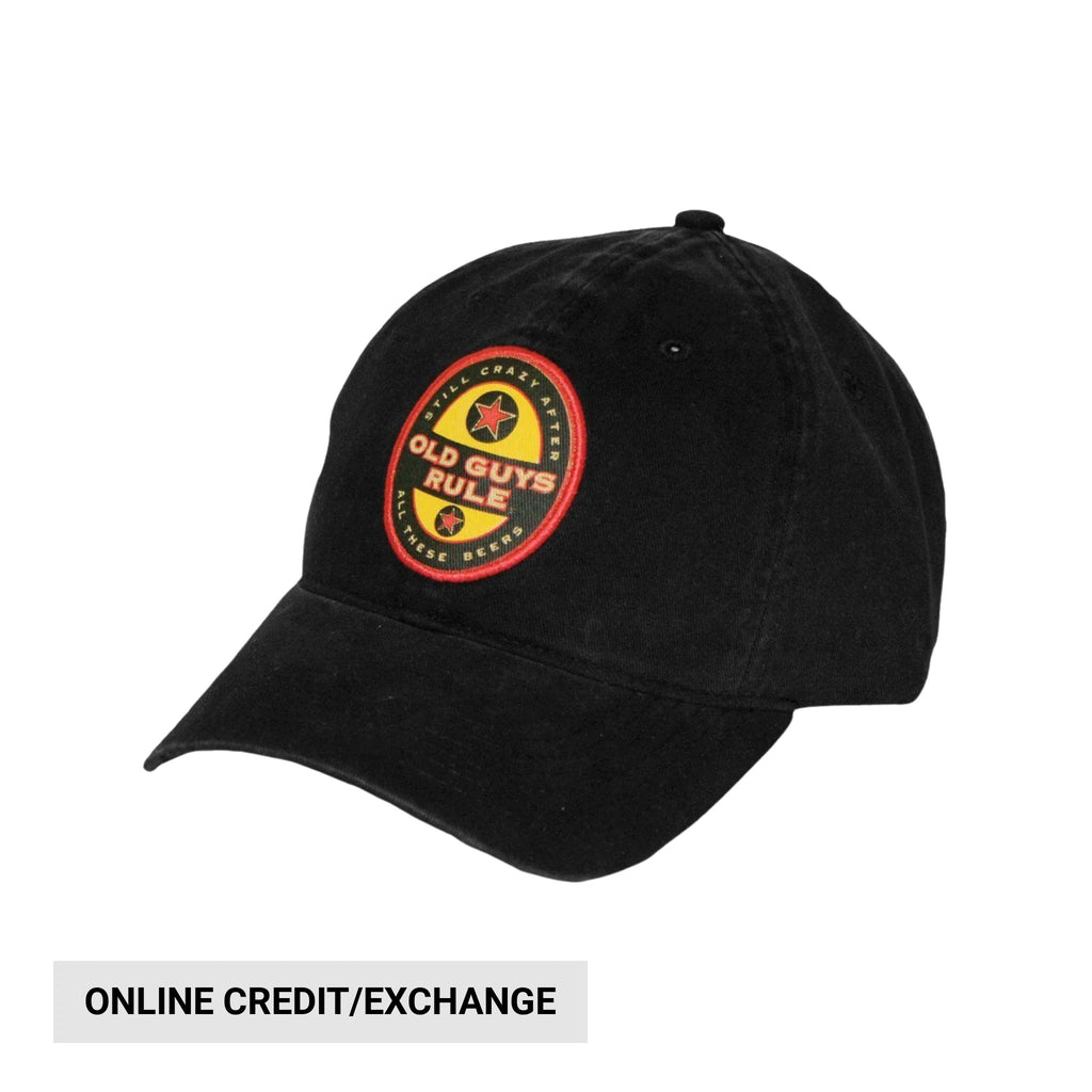 Old Guys Rule Beer Label Baseball Cap - Black - Lenny's Shoe & Apparel