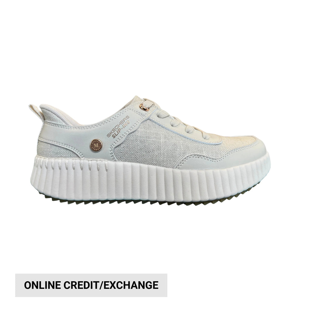 Skechers Women's Slip In Martha Stewart Bobs Vista Luxe Stroll Shoes - Natural - Lenny's Shoe & Apparel