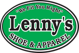 Lenny's Shoe & Apparel logo with green background and white text