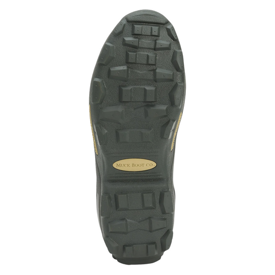Muck Men's Muckmaster Tall Boots - Moss on a white background. Showing the bottom of the sole.