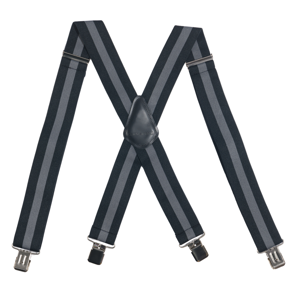 Striped suspenders on a white background