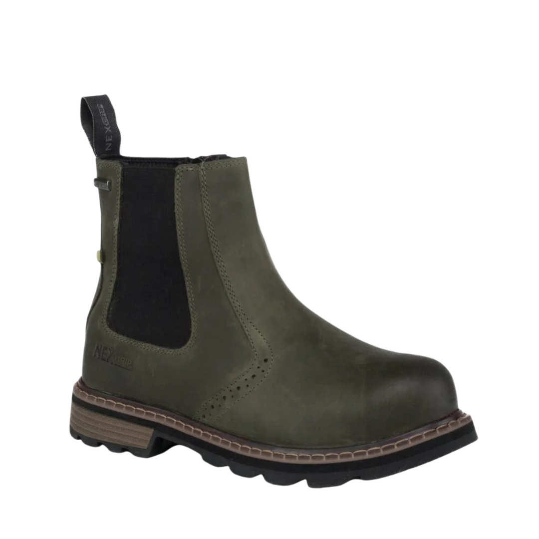 Nexgrip Women's Ice Stella Winter Boots - Olive on a white background.
