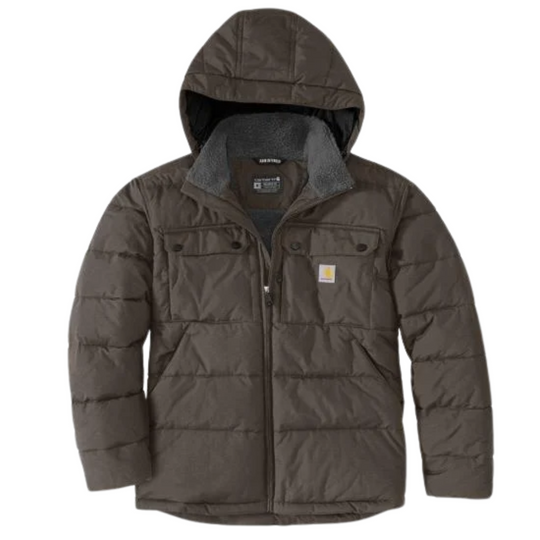 Carhartt Men's Montana Loose Fit Insulated Jacket - Dark Coffee on a plain white background