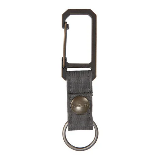 Carhartt Nylon Key Keeper - Gravel on a white background.