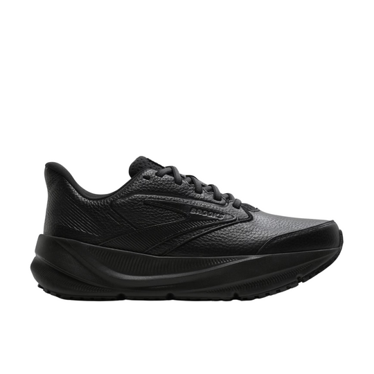 Brooks Men's Ghost Max Slip Resistant Shoes - Black on a white background.