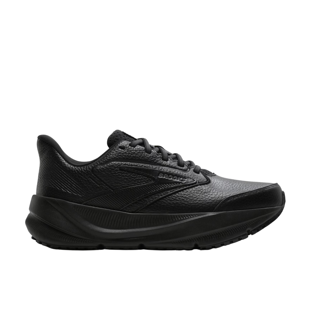 Brooks Women's Ghost Max Slip Resistant Shoes - Black on a white background.