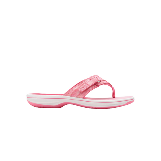 Clarks Women's Breeze Sea - Pink on a white background.