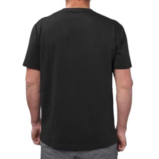 Brunt Men's The Martin Pocket Tee - Black on a male  model on a white background.