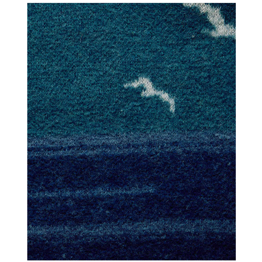 Toad & Co Women's Merino Heartfelt Hoodie - Twilight Pattern. Zoomed in on fabric design. 