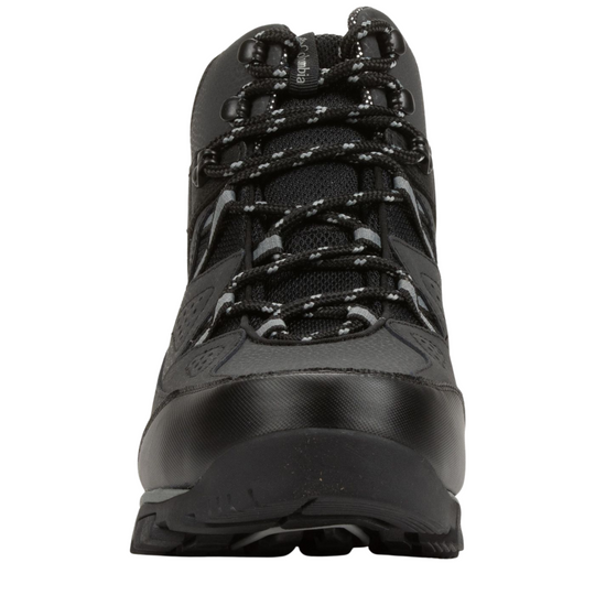 Columbia Men's Liftop III Winter Boots - Black/ Ti Grey Steel on a white background. 