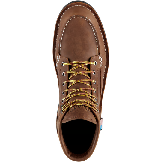 top view of Brown Lace Up Boot