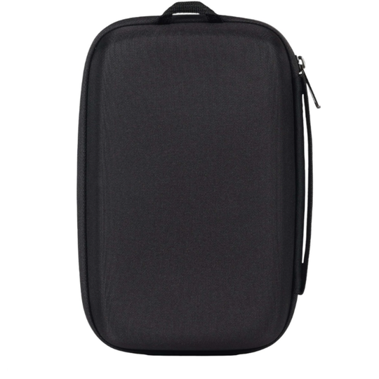 Black backpack on a white background