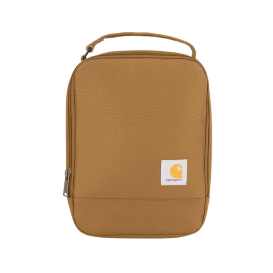 Brown bag with a visible brand logo on a white background