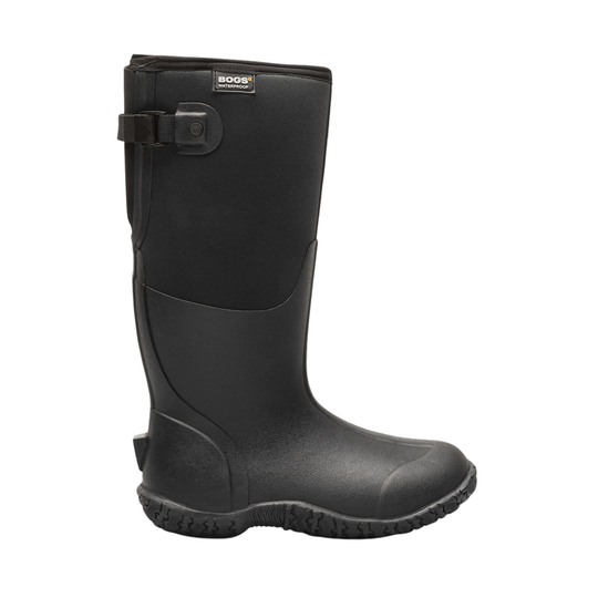 black adjustable calf farm boot