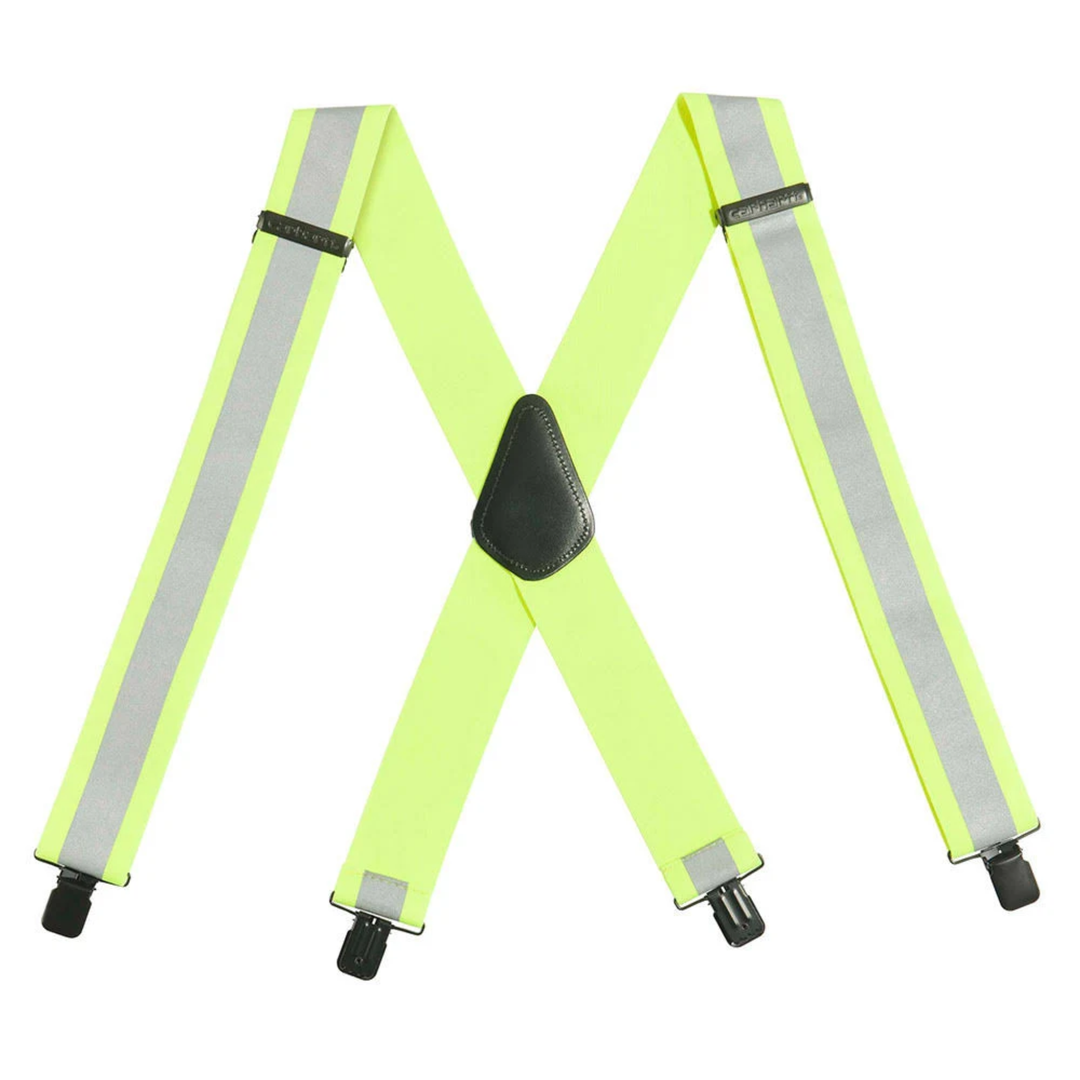 Brite Lime Carhartt suspenders