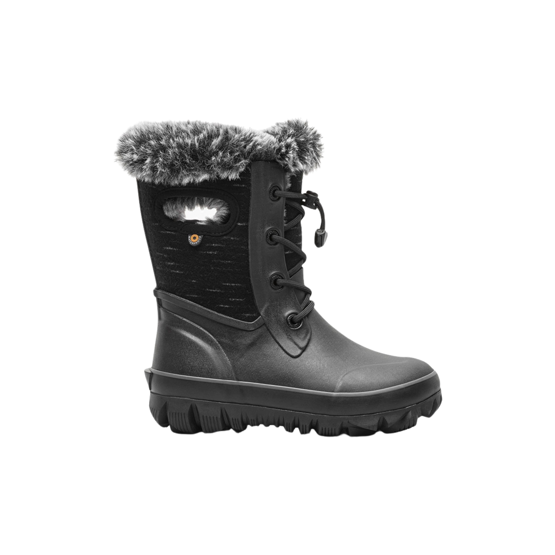 black fur lined winter boot