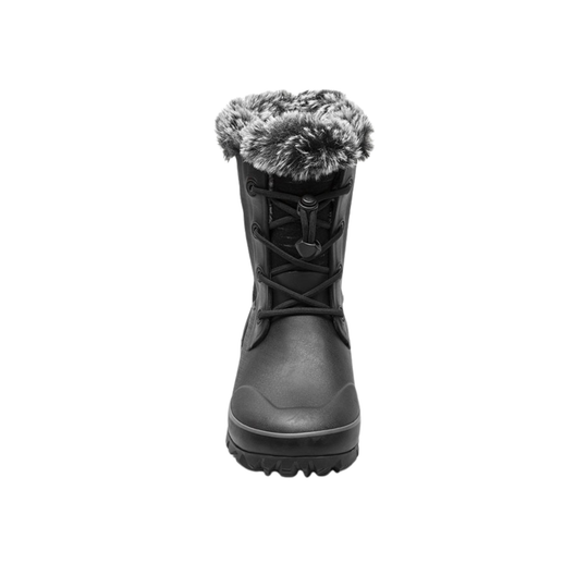 black fur lined winter boot