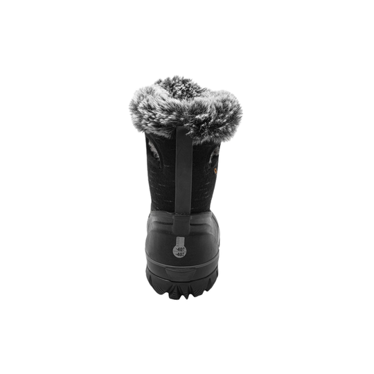 black fur lined winter boot