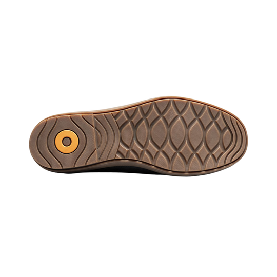 black bogs rain boot with brown sole