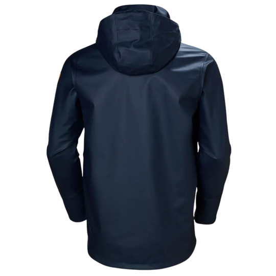 navy rain jacket with hood 