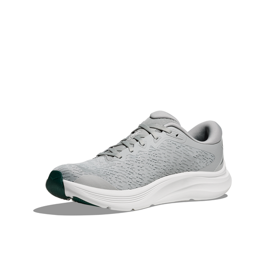 Gray running shoe on a white background