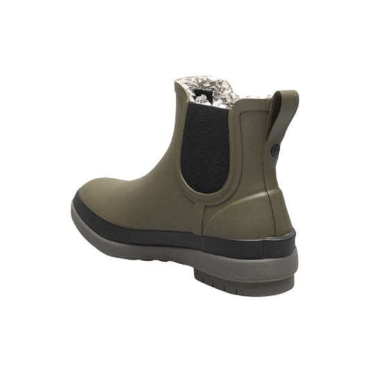 olive green insulated rain boot