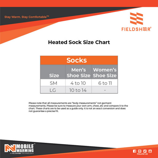 Mobile Warming Wool Blend Heated Socks - Grey