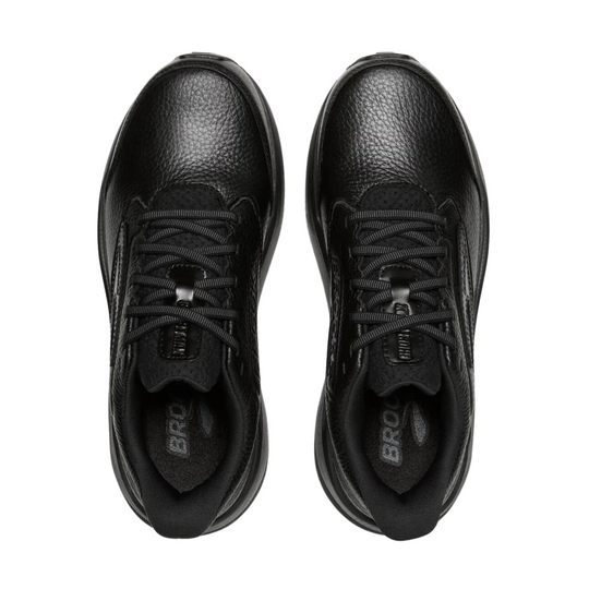 Brooks Women's Ghost Max Slip Resistant Shoes - Black on a white background.