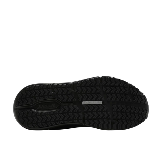 Brooks Women's Ghost Max Slip Resistant Shoes - Black on a white background.
