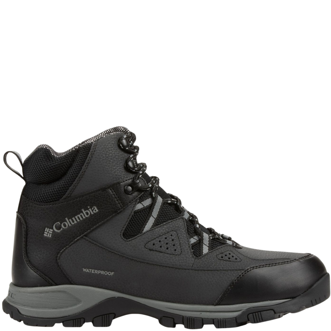 Columbia Men's Liftop III Winter Boots - Black/ Ti Grey Steel on a white background. 