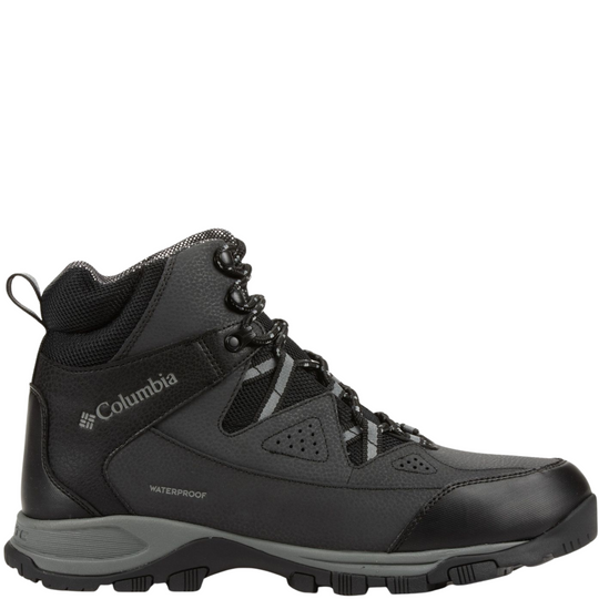 Columbia Men's Liftop III Winter Boots - Black/ Ti Grey Steel on a white background. 