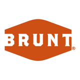 Brunt logo with orange and white colors on a white background