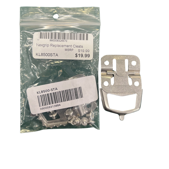 Nexgrip replacement cleats in packaging with a clear background