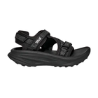 Black sandal with a visible brand logo on a white background