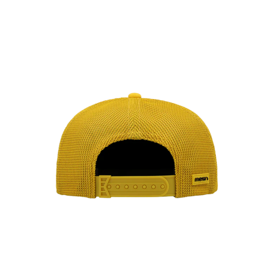 Yellow textured cap on a white background