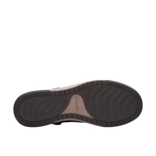 Tan shoe sole on a white background