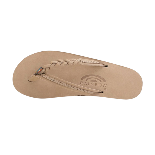 top view of sierra brown flip flop