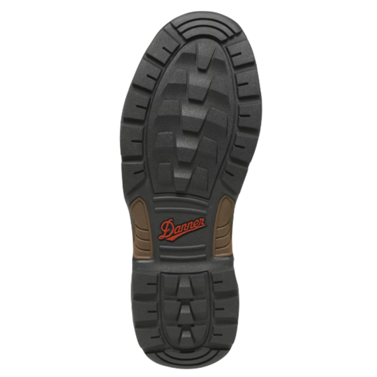 black sole of Danner boot with red logo