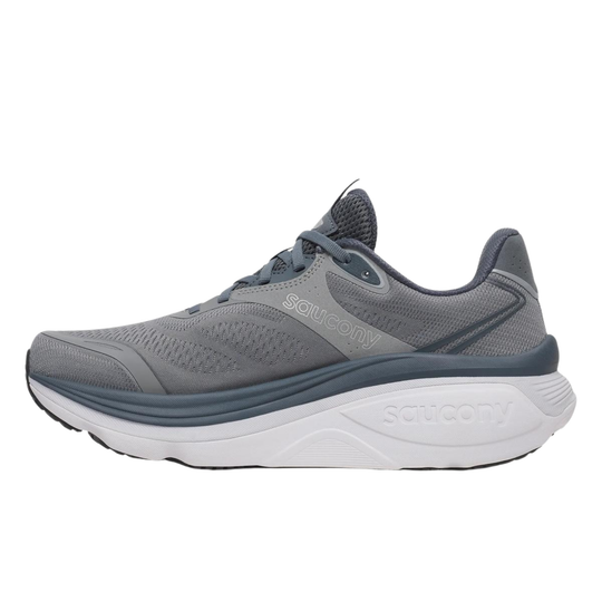saucony men's grey shoe on white background